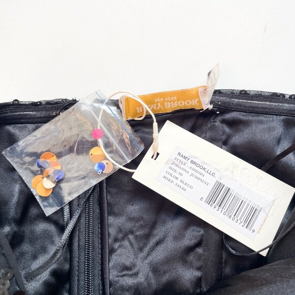 Ramy Brook Johanna Jumpsuit Black Size 00 NEW NWT - Picture 5 of 10